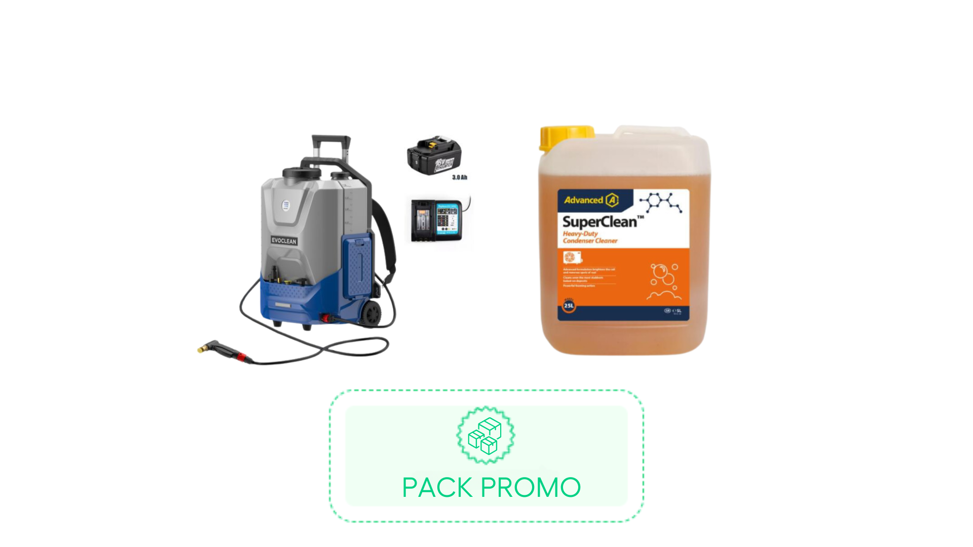 Pack : Evoclean nettoyeur haute pression + Superclean 5L