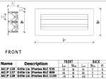 Kit grille linéaire à 2 fentes 800 mm + Plenum de soufflage linéaire ABS 800 mm piquage 200mm