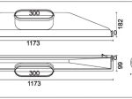 Kit grille linéaire à 2 fentes 1135 mm + Plenum de soufflage linéaire ABS 1135 mm piquage 250mm