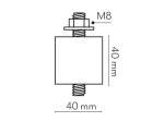 Amortisseurs cylindriques M8 40x40mm 80kg/amort (sachet x4) - VECAMCO