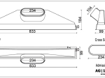 Kit grille linéaire à 2 fentes 800 mm + Plenum de soufflage linéaire ABS 800 mm piquage 200mm