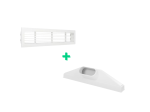 Kit Grille linéaire multi-fentes 535x80 mm - Plenum de soufflage linéaire ABS 535 mm piquage 160mm