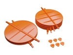 LOT - 4 volets de réglage de débit d'air diamètre 200-160 + 2 volets diamètre 250 mm - BAILLINDUSTRIE
