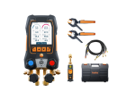 testo 558s kit Smart Vide - Manifold électronique avec sondes de température et de vide sans fil et jeu de 4 flexibles - TESTO