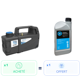 Pack : 1 Pompe à vide double étage R32, 282 L/min achetée = 1L d'huile offert