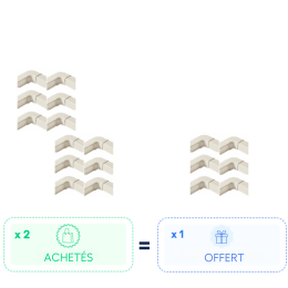 2 + 1 OFFERT - Angle plat 110x75mm I. (1 carton = 6 pièces)