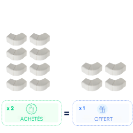2 + 1 OFFERT - Angle plat réglable 110x75mm B  (1 carton = 4 pièces)