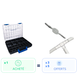 Pack : Mallette de rangement + 3 siphons + 5 T de dérivation de condensat